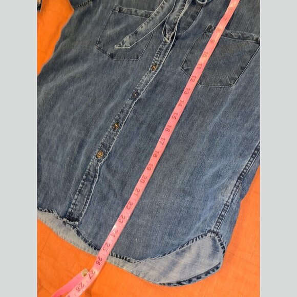 Rails Rosalee Tie-Neck Chambray Shirt Women’s Size XS - Picture 6 of 9